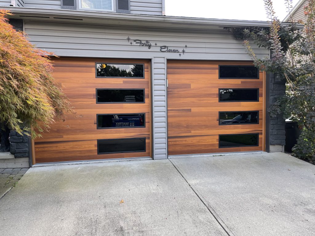 CHI cedar planks garage door