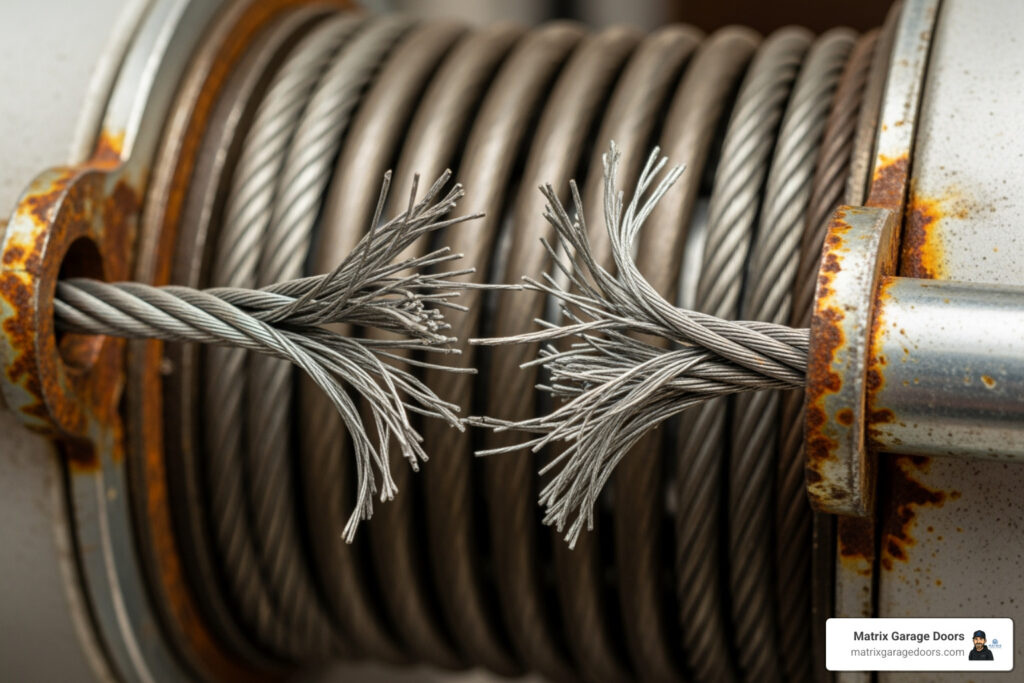 garage door broken cable cost